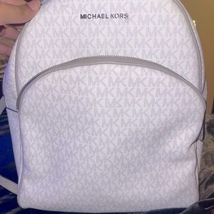 Michael Kors white backpack